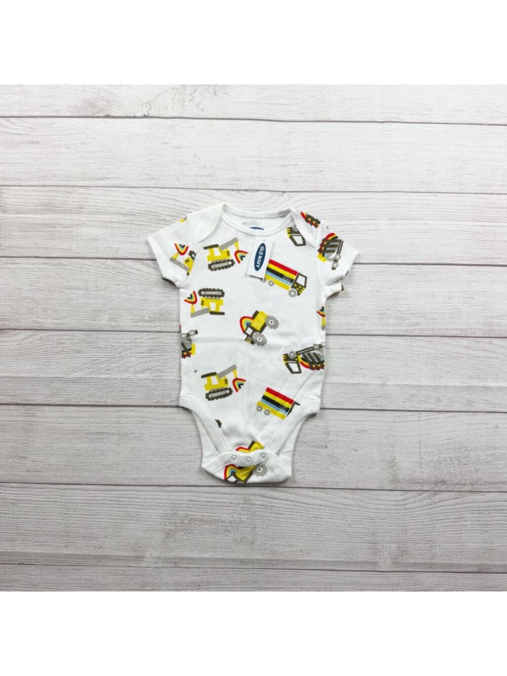 Old Navy Baby Boys Construction Print Bodysuit NWT 6-12 Months